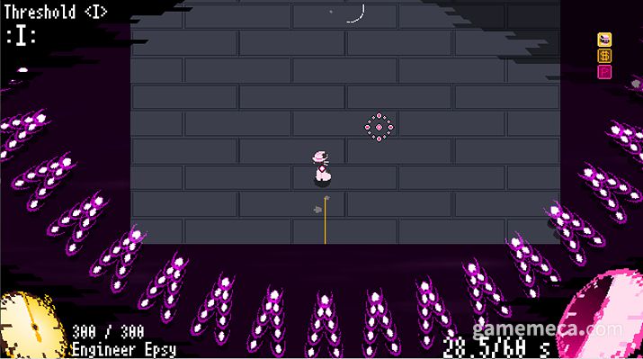 ▲ 통상적인 탄막게임의 플레이 경험 또한 느낄 수 있다 (사진제공: 시계태엽고양이)