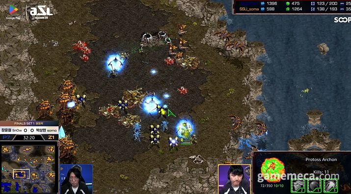 ▲ 30분이 넘는 접전 끝에 승리를 차지하는 박상현 선수 (사진출처: SOOP ASL 생방송)