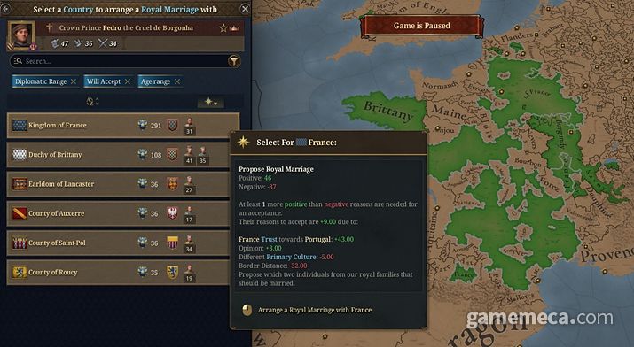 ▲ 외교 범위를 파악하고 (사진출처: 유로파 유니버설리스 공식 홈페이지)