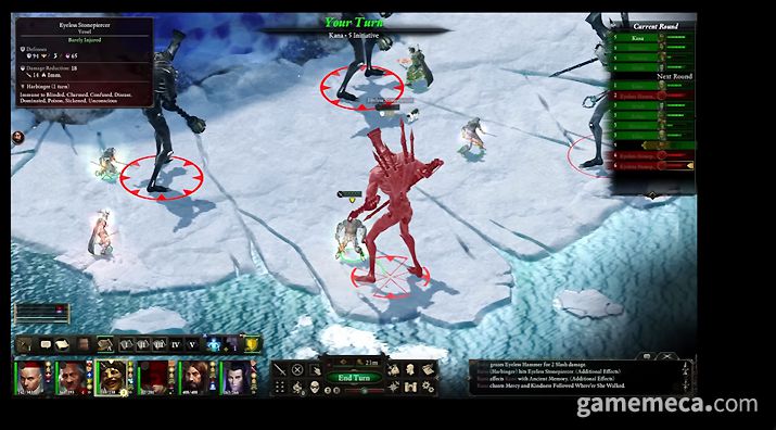 ▲ 필라스 오브 이터니티 턴제 모드 시연 장면 (사진출처; 턴제 모드 소개 영상 갈무리)