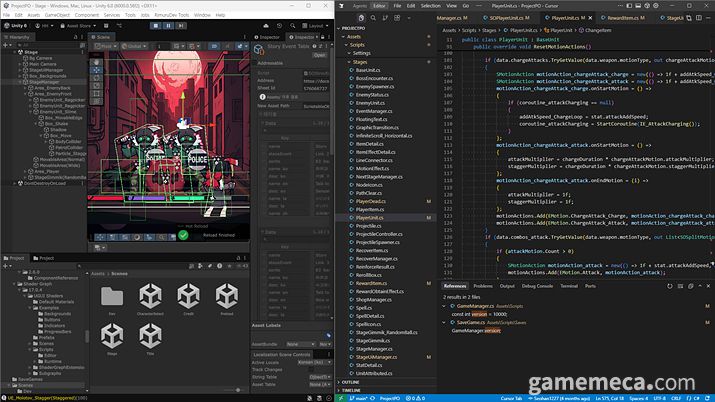 ▲ 루나락시아 개발 화면 (사진제공: 아이언디어)