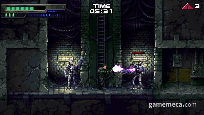 ▲ 레이저 총을 쏘는 미래의 존 코너 (사진출처: 스팀)