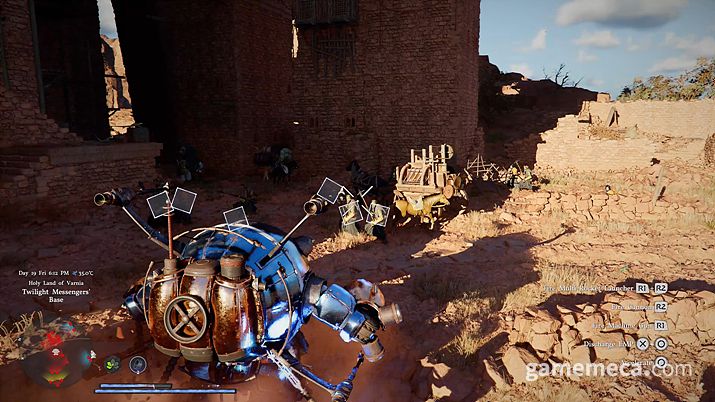 ▲ 기계식 탑승물 'ATAG'를 탑승하고 적 개체를 타겟팅하는 모습 (사진출처: 붉은사막 트레일러 갈무리)