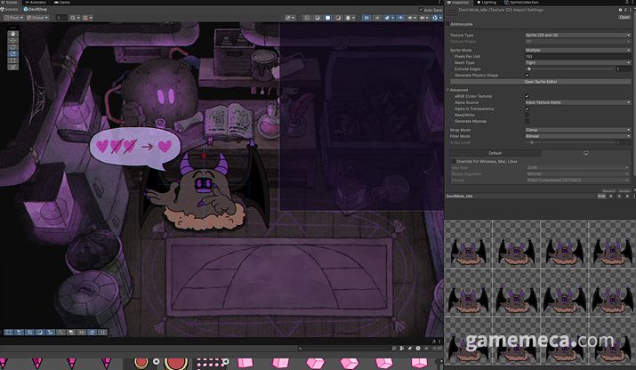 ▲ 펭퐁 개발 화면;(자료제공: 샌디플로어)