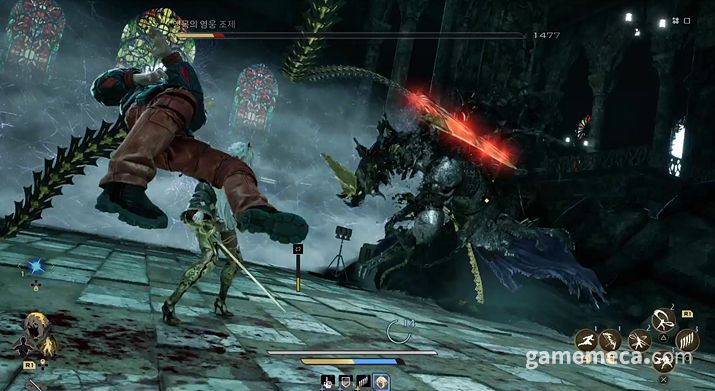 ▲ 회피, 빠른 스텝으로 공격 회피;(사진: 게임메카 촬영)