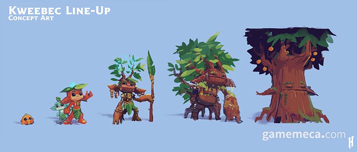 ▲; 나무 껍질을 두른 듯한 스카락족 (사진출처: 하이픽셀 공식 홈페이지)