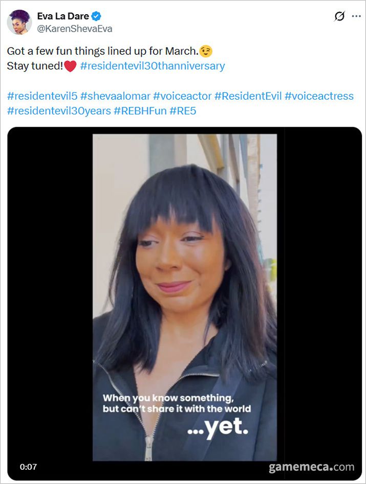 ▲ 쉐바 성우가 올린 게시글 (사진출처: 카렌 다이어 X 계정)