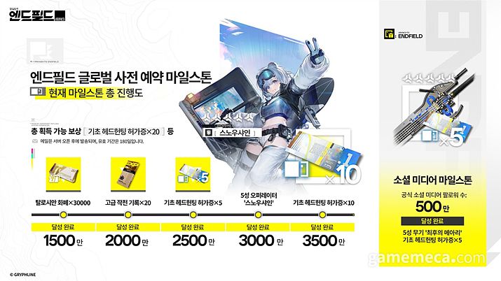 ▲ 명일방주: 엔드필드 출시 기념 이벤트 (사진제공: 그리프라인)