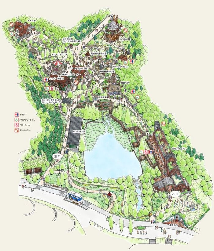 마녀의 계곡 테마 구역 조감도 / 사진=지브리 파크 공식 홈페이지