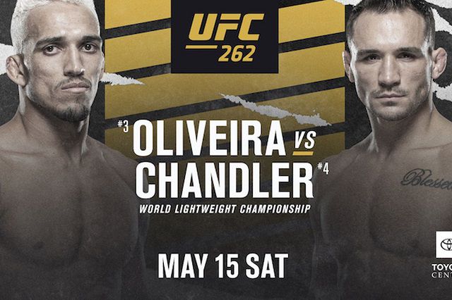 찰스 올리베이라(왼쪽)와 마이클 챈들러(오른쪽)가 UFC 라이트급 챔피언결정전을 치른다. 승자는 하빕 누르마고메도프가 은퇴하며 반납한 타이틀의 새 주인이 된다.