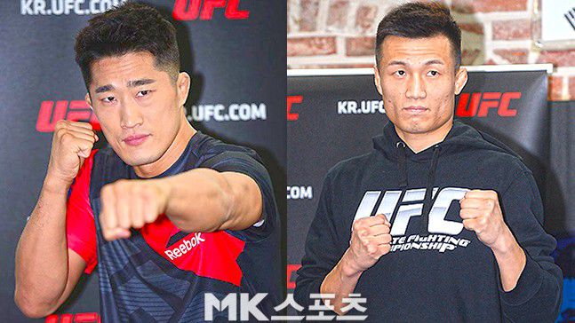 김동현(왼쪽)이 UFC 누적수입 추정액 한국인 파이터 1위에 올랐다. 정찬성은 경기당 평균소득에서 근소한 차이로 앞섰다. 사진=MK스포츠DB