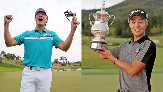 김태훈 이창우가 2020시즌 한국프로골프협회 코리안투어 MVP에 해당하는 제네시스 포인트 1위를 놓고 경쟁하고 있다. 사진=KPGA 제공