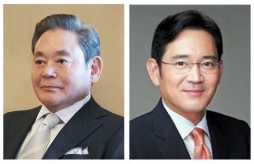 이건희 회장(왼쪽)과 이재용 부회장. [사진 = 삼성전자]