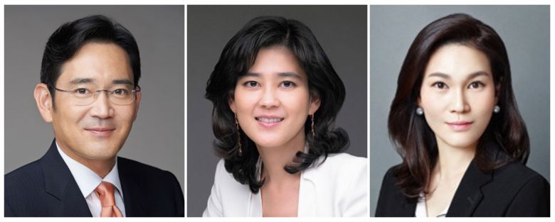 (왼쪽부터) 이재용, 이부진, 이서현. [사진 = 삼성]