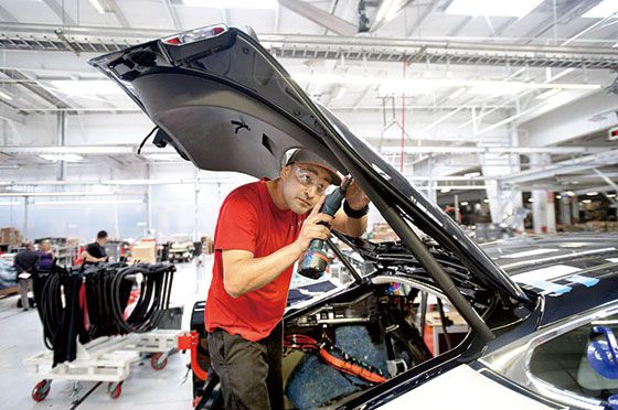 미국 캘리포니아주 프리몬트에 위치한 테슬라 공장