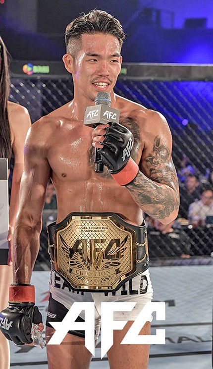 송영재가 이달 말 기초군사훈련을 시작으로 병역을 이행한다. 1년 넘게 방어전이 불가능함에 따라 엔젤스파이팅 챔피언십 밴텀급 타이틀은 반납했다. 사진=AFC 제공