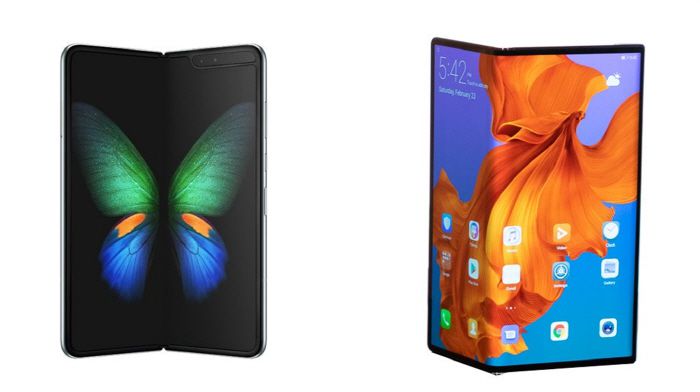 삼성 '갤럭시폴드'와 화웨이 '메이트X'. [사진 = 각 사]