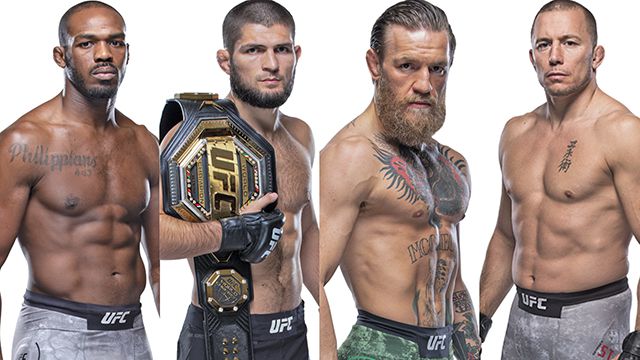 존 존스, 하빕 누르마고메도프, 코너 맥그리거, 조르주 생피에르(왼쪽부터)가 최근 10년 동안 가장 훌륭한 UFC 파이터로 꼽혔다. 사진=Ultimate Fighting Championship 홈페이지