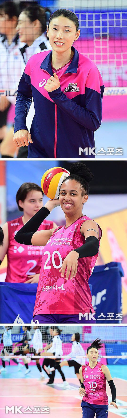 오늘 분위기 좋아...승리시 선두 탈환이야~
경기에 앞서 미소 보이는 김연경.