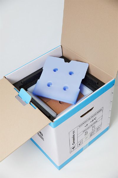 전력 없이 저온을 수일간 유지해 온도에 민감한 의약품을 배송할 수 있는 용기 `그리니 메디` [사진 제공 = 에스랩아시아]