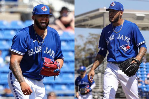 매노아(좌)와 우즈 리차드슨(우) 두 유망주는 이날 6이닝 무실점을 합작했다. 사진= 토론토 블루제이스 공식 트위터