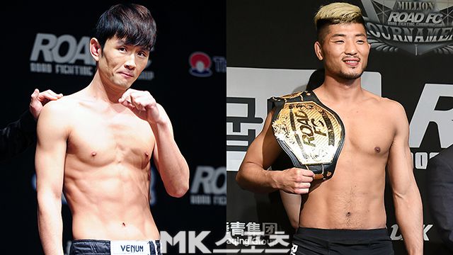 윤형빈(왼쪽)이 권아솔(오른쪽)과 복싱 시범경기 가능성을 부인했다. 사진=MK스포츠DB