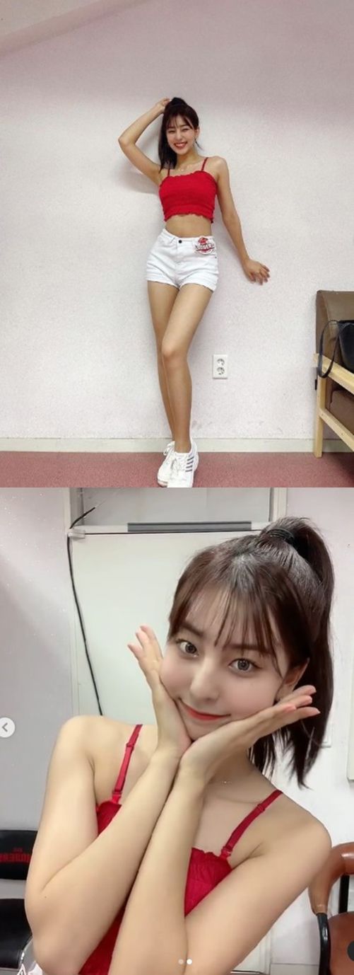 목나경 치어리더가 해피 바이러스를 내뿜었다. 사진=목나경 SNS