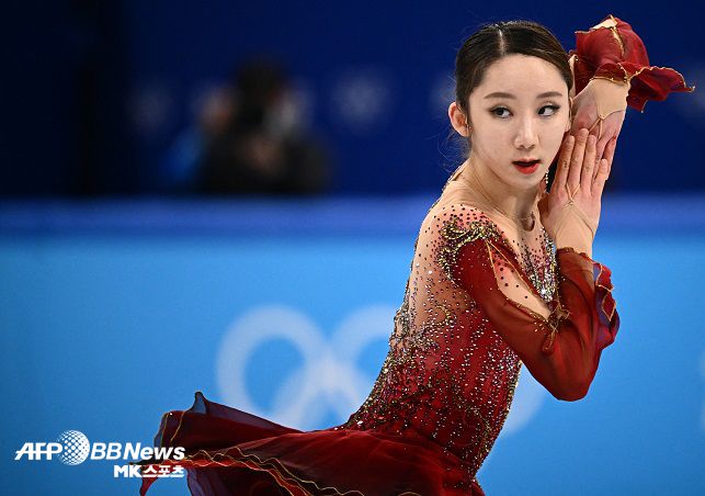 김예림이 17일 중국 베이징의 캐피털 인도어 스타디움에서 열린 2022 베이징 동계올림픽 여자 피겨스케이팅 싱글에서 6위에 올랐다. 사진(중국 베이징)=AFPBBNEWS=NEWS1