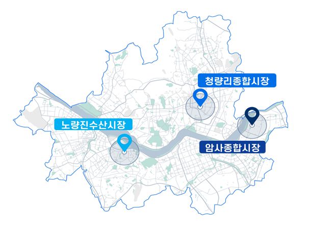 우리시장 빠른배송 조성지도. [자료 = 서울시]