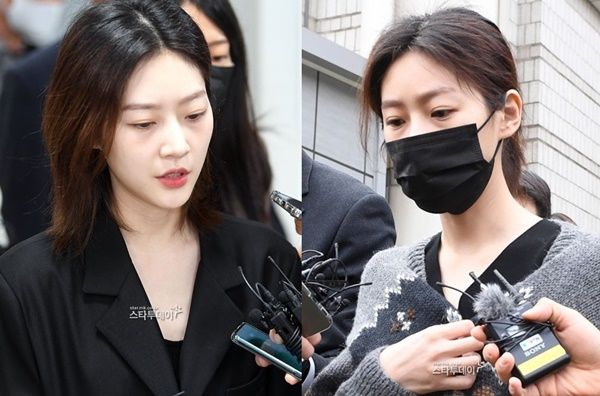 김새론은 5일(왼쪽) 한달 전과는 다른 패션으로 법원에 출석했다. 유용석 기자