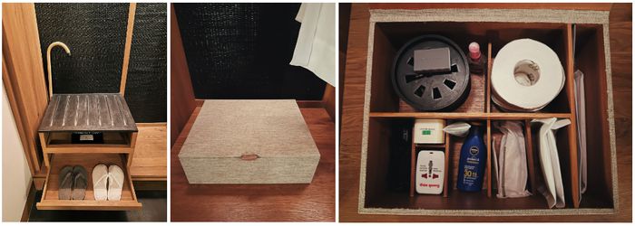 파빌리온 내부에 갖춰진 어메니티 / 사진=권효정 여행+ 기자