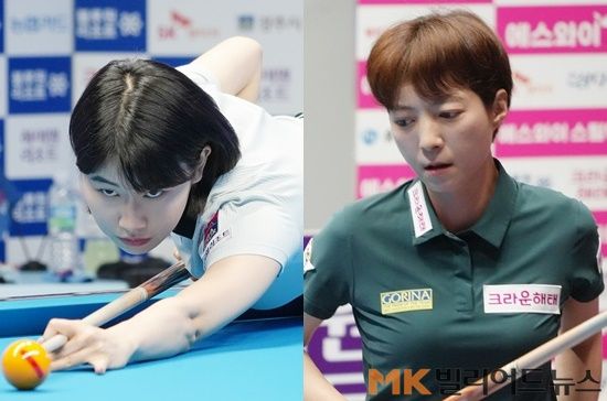 16강전서 1점대 애버리지를 앞세워 승리한 이미래(왼쪽)와 임정숙도 8강행을 놓고 대결한다. (사진= MK빌리어드뉴스 DB)
