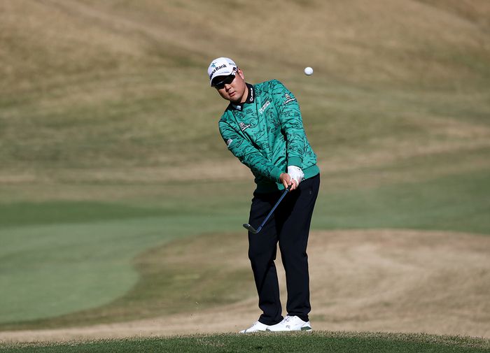 함정우가 지난달 10일 경기 파주시 서원밸리GC에서 열린 엘지 시그니처 플레이어스 챔피언십 2라운드 3번 홀에서 어프로치 샷을 하고 있다. KPGA