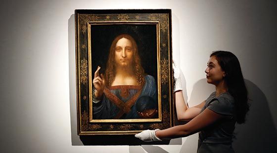 레오나르도 다빈치의 <살바토르 문디>가 NFT(대체불가토큰)로 발행돼 완판됐다. <사진 연합뉴스>