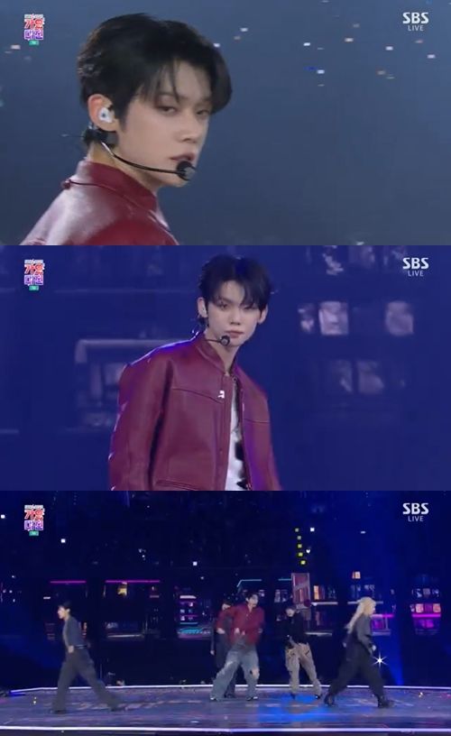 연준이 솔로무대를 꾸몄다. 사진= ‘2023 SBS 가요대전’ 캡쳐