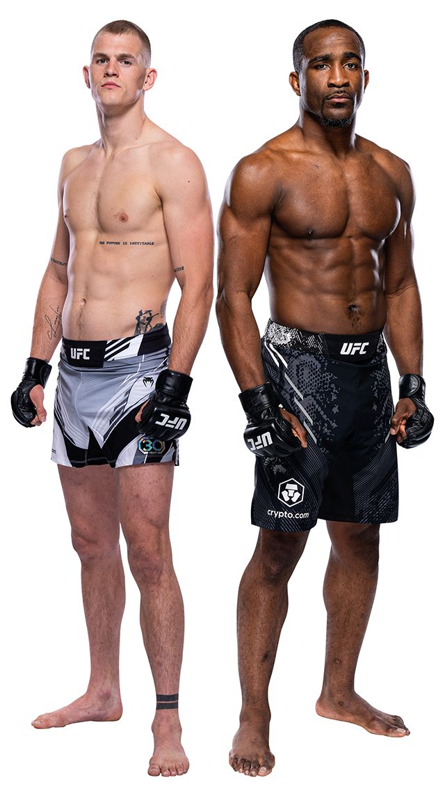 웰터급 10위 이언 게리(왼쪽), 8위 제프 닐 UFC298 프로필. 사진=TKO