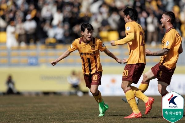 광주의 멋진 패스 플레이 그리고 이희균의 결승골은 그림과 같았다. 사진=한국프로축구연맹 제공