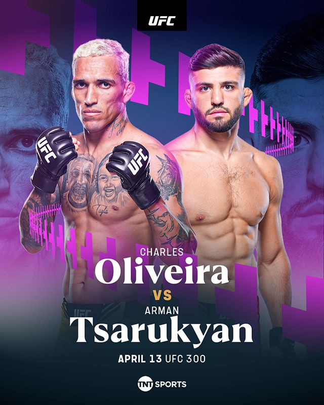 찰스 올리베이라 vs 아르만 차루캰. 사진=UFC on TNT Sports