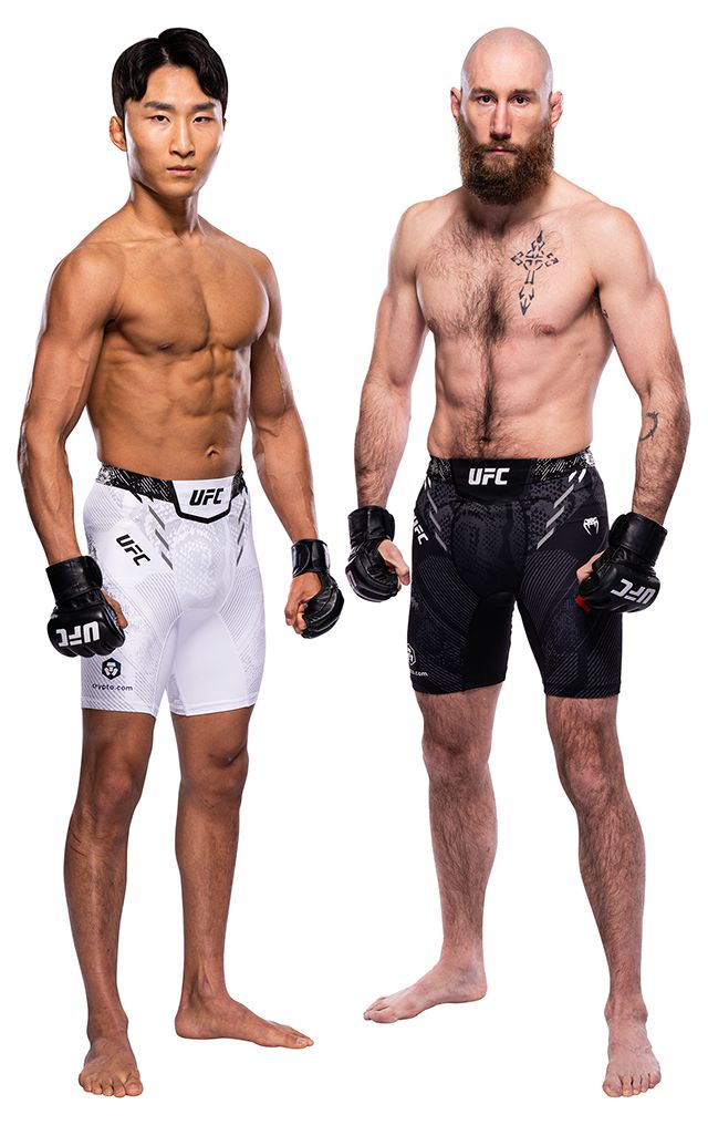 이정영(왼쪽), 카일 넬슨 UFC 프로필. 사진=TKO