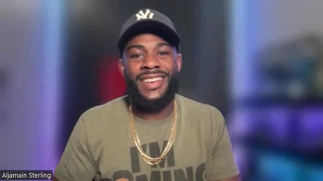 알저메인 스털링이 UFC300 사전 화상 인터뷰 MK스포츠 질문에 답변하고 있다.