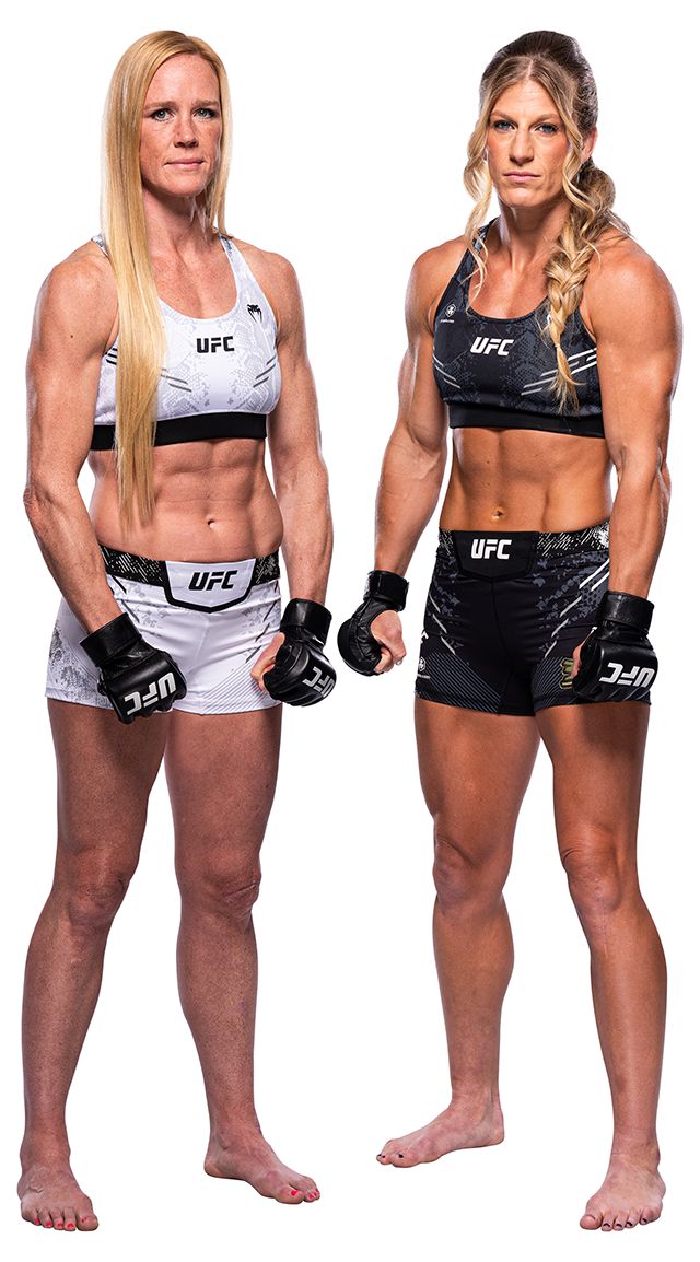제2대 밴텀급 챔피언 홀리 홈(왼쪽), 올림픽 유도 –78㎏ 금메달리스트 케일러 해리슨 UFC300 프로필. 사진=TKO