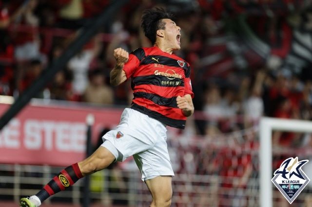 득점 후 기뻐하는 이호재. 사진=한국프로축구연맹 제공