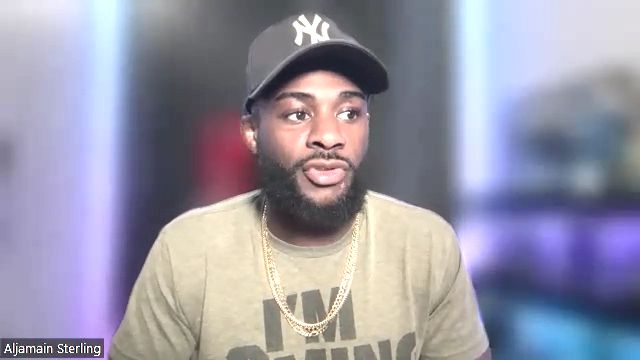 알저메인 스털링이 UFC300 사전 화상 인터뷰 MK스포츠 질문에 답변하고 있다.