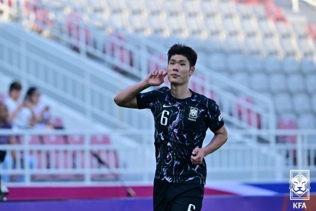이영준이 멀티골을 폭발시키며 황선홍호의 2연승을 이끌었다. 사진=대한축구협회 제공