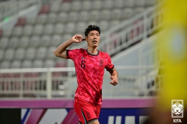 이영준이 멀티골을 폭발시키며 황선홍호의 2연승을 이끌었다. 사진=대한축구협회 제공