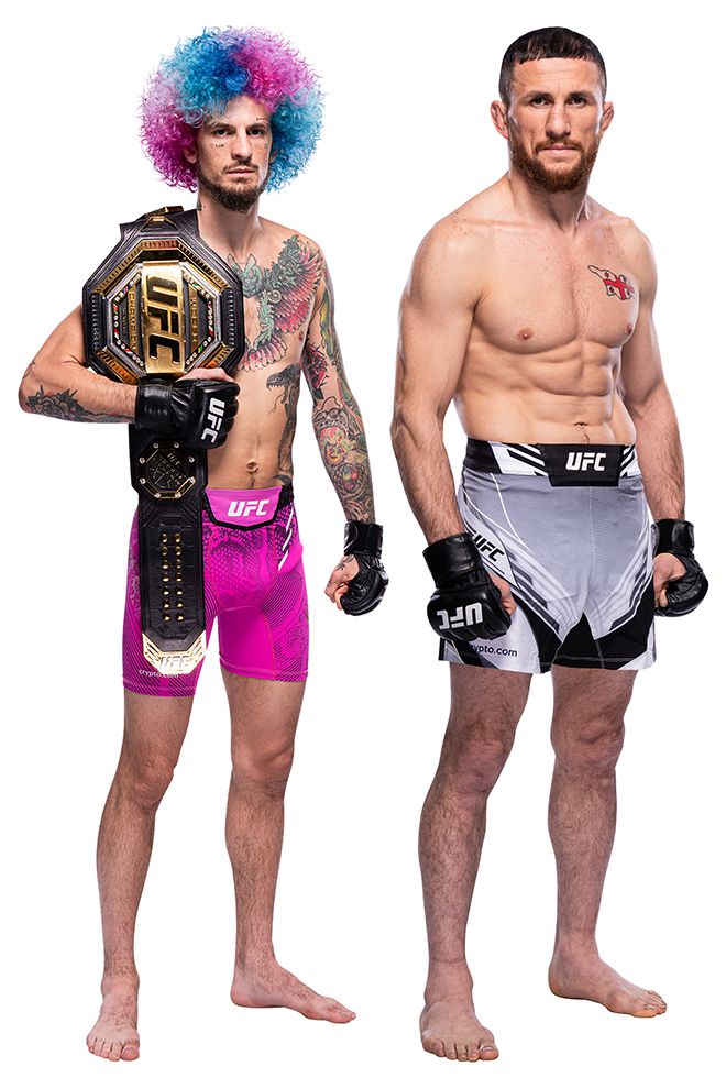 제10대 UFC 밴텀급 챔피언 숀 오맬리(왼쪽), 랭킹 1위 메라프 드발리시빌리. 사진=TKO