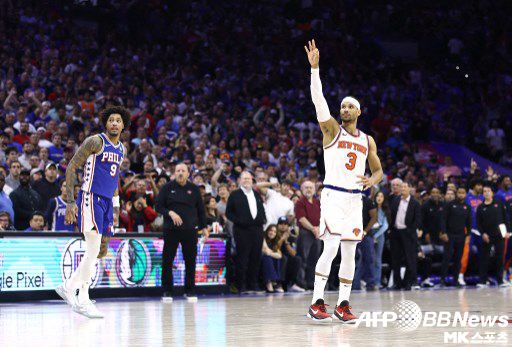 조시 하트는 결정적인 3점슛을 성공시켰다. 사진(美 필라델피아)=ⓒAFPBBNews = News1