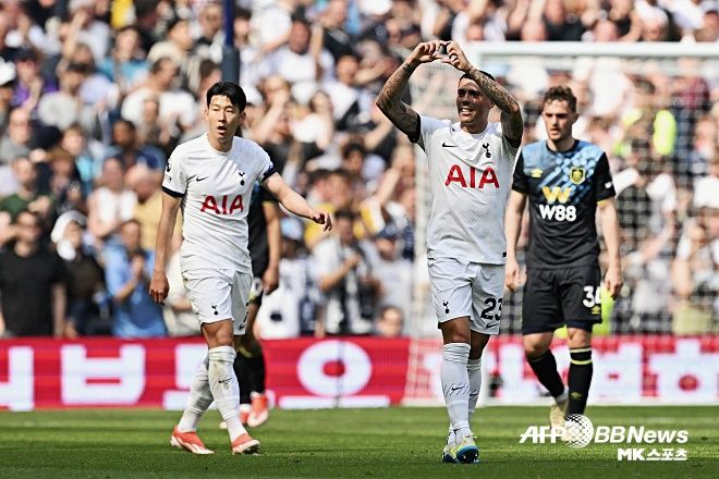 득점 후 기뻐하는 페드로 포로. 사진(잉글랜드 런던)=ⓒAFPBBNews = News1