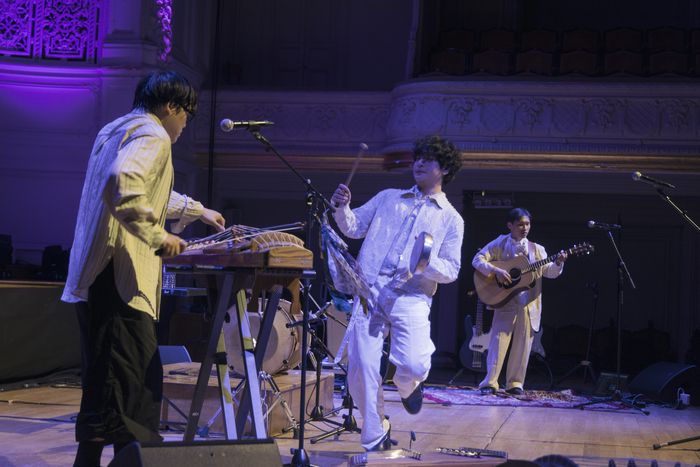 프랑스 파리에서 진행한  ‘봄의 음악 축제, 파리의 한국’ 무대에 선 국악 그룹 상자루. 한국국제문화교류진흥원