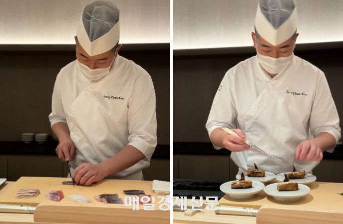 메르를 맡고 있는 김승환 셰프는 제주 모슬포 출신이다. / 사진=홍지연 여행+ 기자